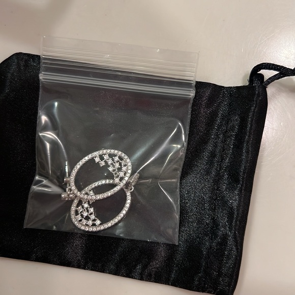 Genevive Silver Dangle Earrings - Picture 6 of 10